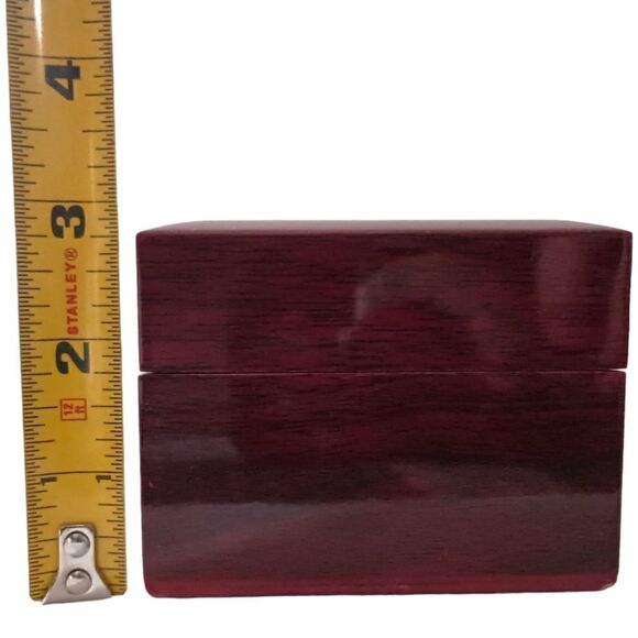 Lacquered Watch Box EMPTY Case Holder Lights Up Woodgrain Square Unbranded - Picture 2 of 16